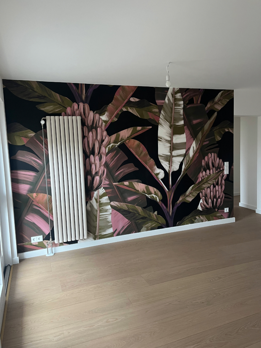 Besondere Tapete im Esszimmer
